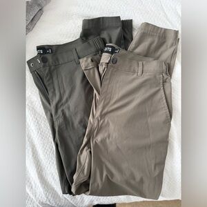 Cuts Clothing Men's Chinos in dark brown and Khaki